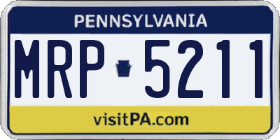 PA license plate MRP5211