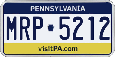 PA license plate MRP5212
