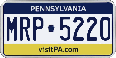 PA license plate MRP5220