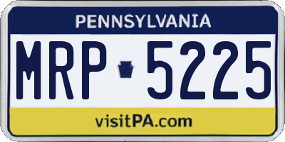 PA license plate MRP5225