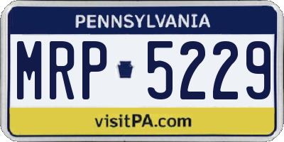 PA license plate MRP5229