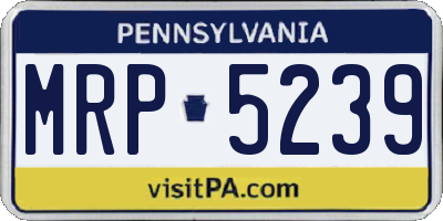 PA license plate MRP5239