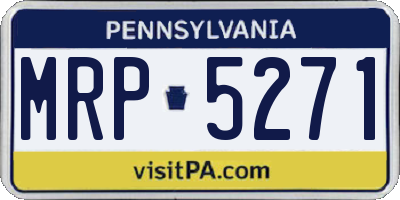 PA license plate MRP5271