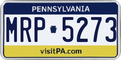 PA license plate MRP5273