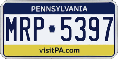PA license plate MRP5397