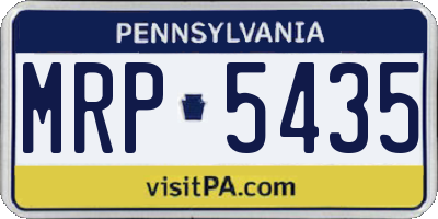 PA license plate MRP5435