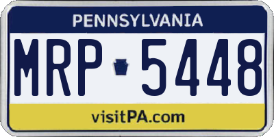 PA license plate MRP5448