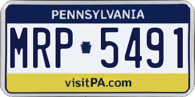 PA license plate MRP5491