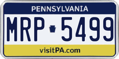 PA license plate MRP5499