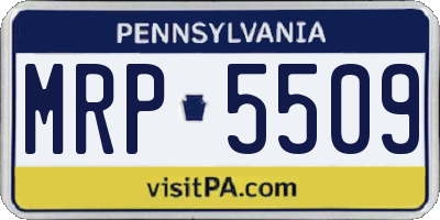 PA license plate MRP5509
