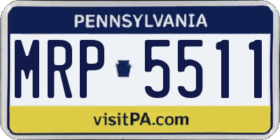 PA license plate MRP5511