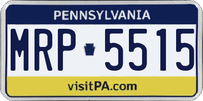 PA license plate MRP5515
