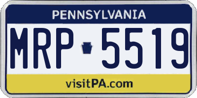 PA license plate MRP5519