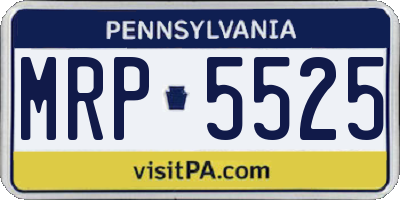 PA license plate MRP5525
