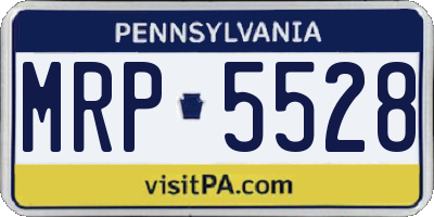 PA license plate MRP5528