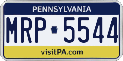 PA license plate MRP5544