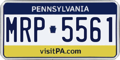 PA license plate MRP5561