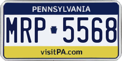 PA license plate MRP5568