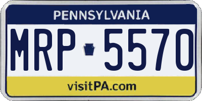 PA license plate MRP5570