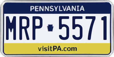 PA license plate MRP5571