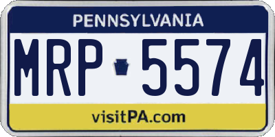 PA license plate MRP5574