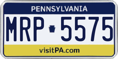 PA license plate MRP5575