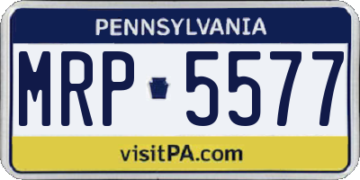 PA license plate MRP5577