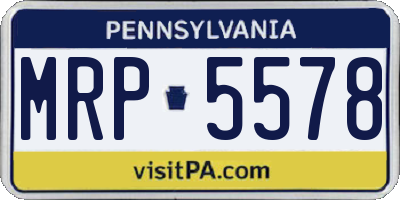 PA license plate MRP5578
