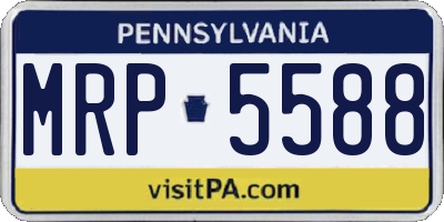PA license plate MRP5588