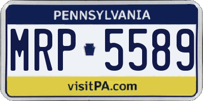 PA license plate MRP5589