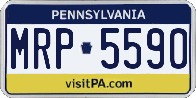 PA license plate MRP5590