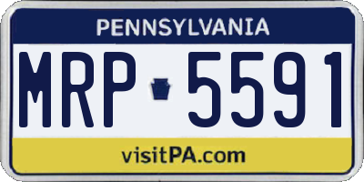 PA license plate MRP5591
