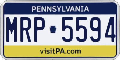 PA license plate MRP5594