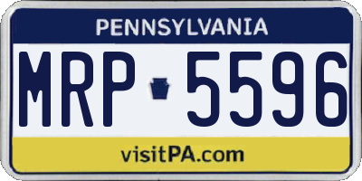 PA license plate MRP5596