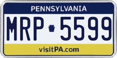 PA license plate MRP5599