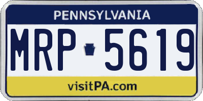 PA license plate MRP5619