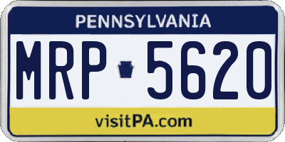 PA license plate MRP5620