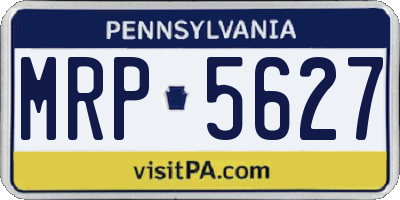 PA license plate MRP5627