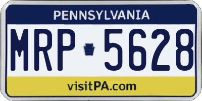 PA license plate MRP5628