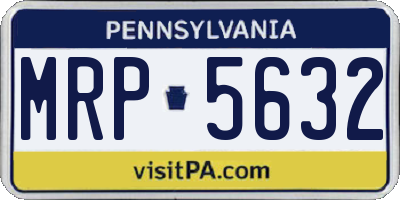 PA license plate MRP5632