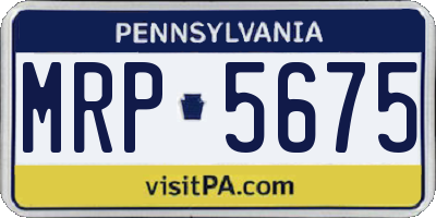 PA license plate MRP5675