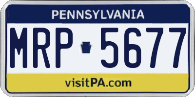 PA license plate MRP5677