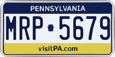 PA license plate MRP5679
