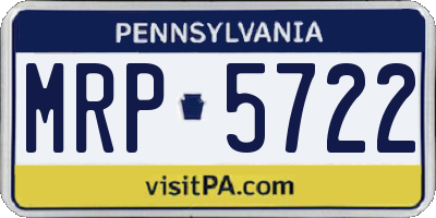 PA license plate MRP5722
