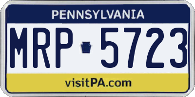 PA license plate MRP5723