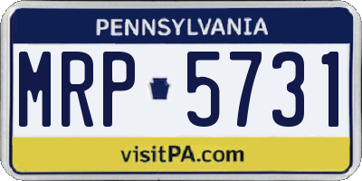 PA license plate MRP5731