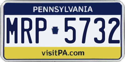 PA license plate MRP5732