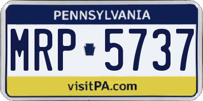 PA license plate MRP5737