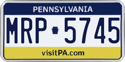 PA license plate MRP5745