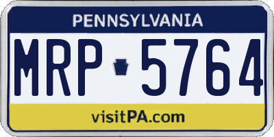 PA license plate MRP5764